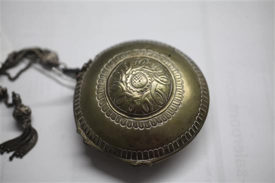 A George III gilt metal and tortoiseshell triple case verge pocket watch for the Turkish market, by Ralph Gout, London,